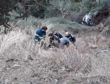 Χανιά: Στο γκρεμό αυτοκίνητο με δύο επιβάτες